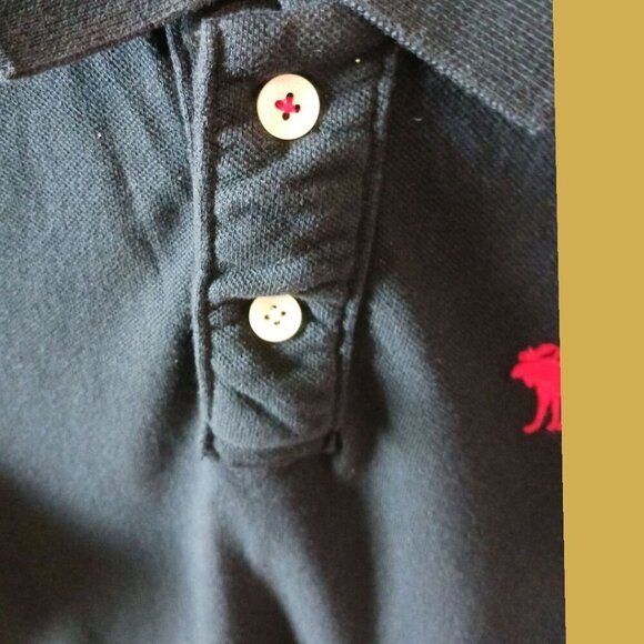 Abercrombie & Fitch Muscle Polo Shirt XL Casual Boy Navy/red XLarge - Picture 9 of 13